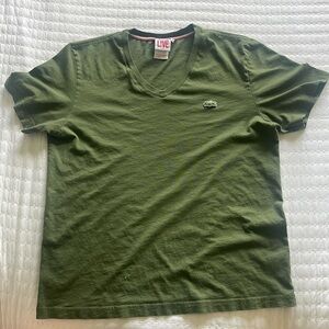 Lacoste Mens Short Sleeve Croc Regular Fit V Neck T-Shirt Basic Tee Sz M